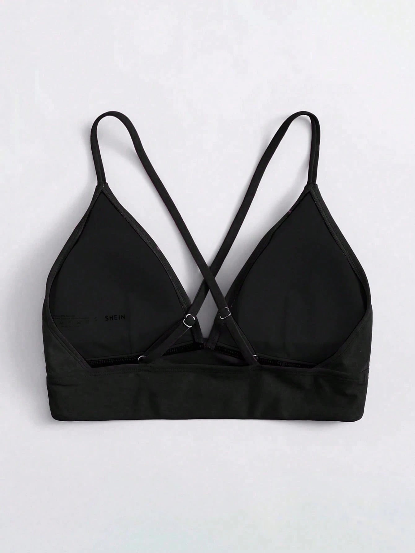 Voyashape Women's Summer Beach Solid Color Cross Back Bikini Top