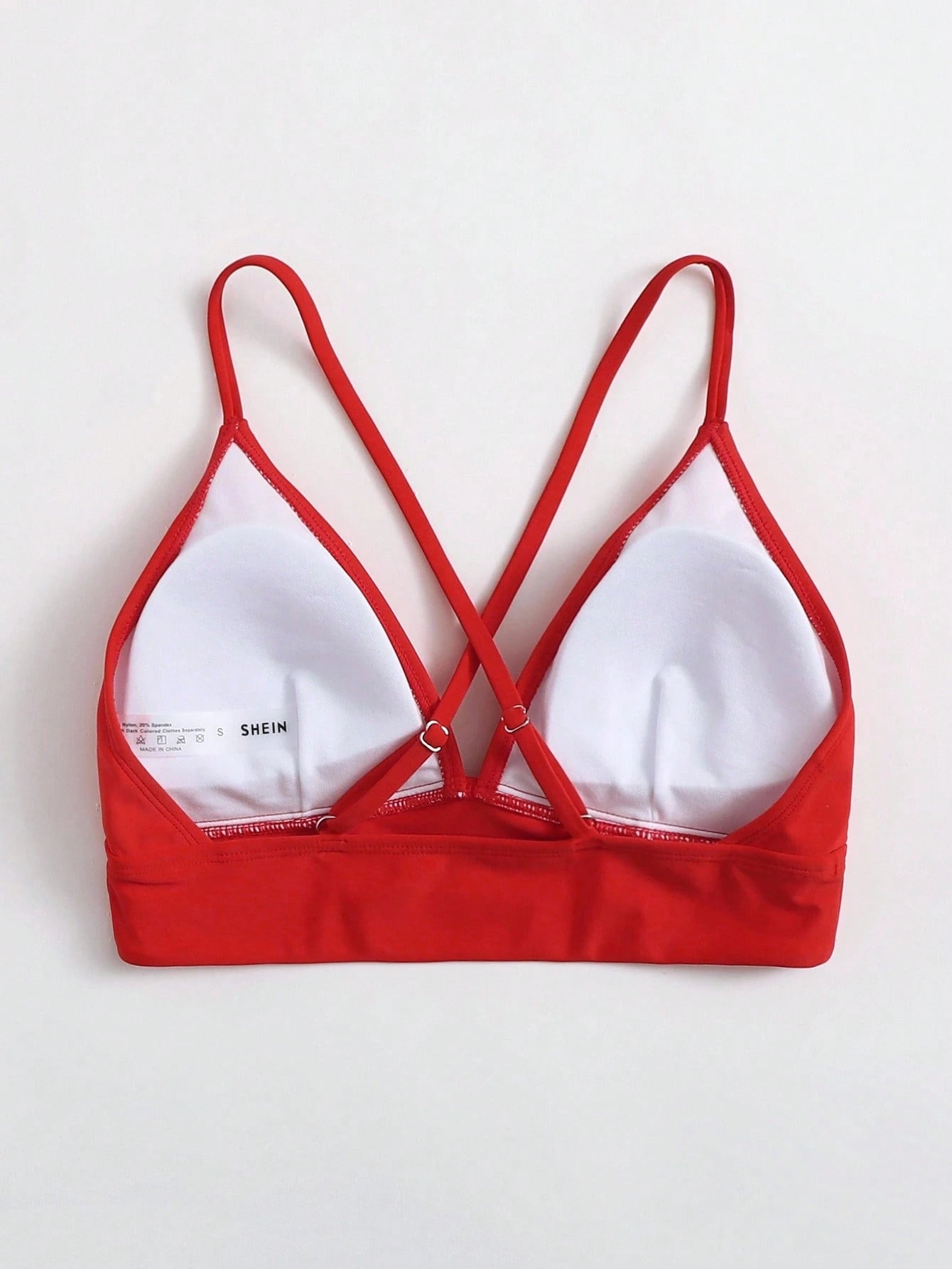 Voyashape Women's Summer Beach Solid Color Cross Back Bikini Top
