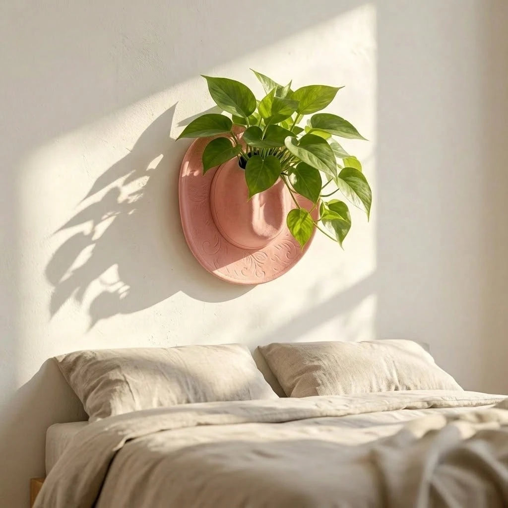 Western Cowboy Hat Wall Hanging Planter, Resin Wall Hanging Vase For Artificial Flowers, Country Farmhouse Decor, Suitable For Entryway Living Room Bohemian Southwestern Aesthetic Room Decoration