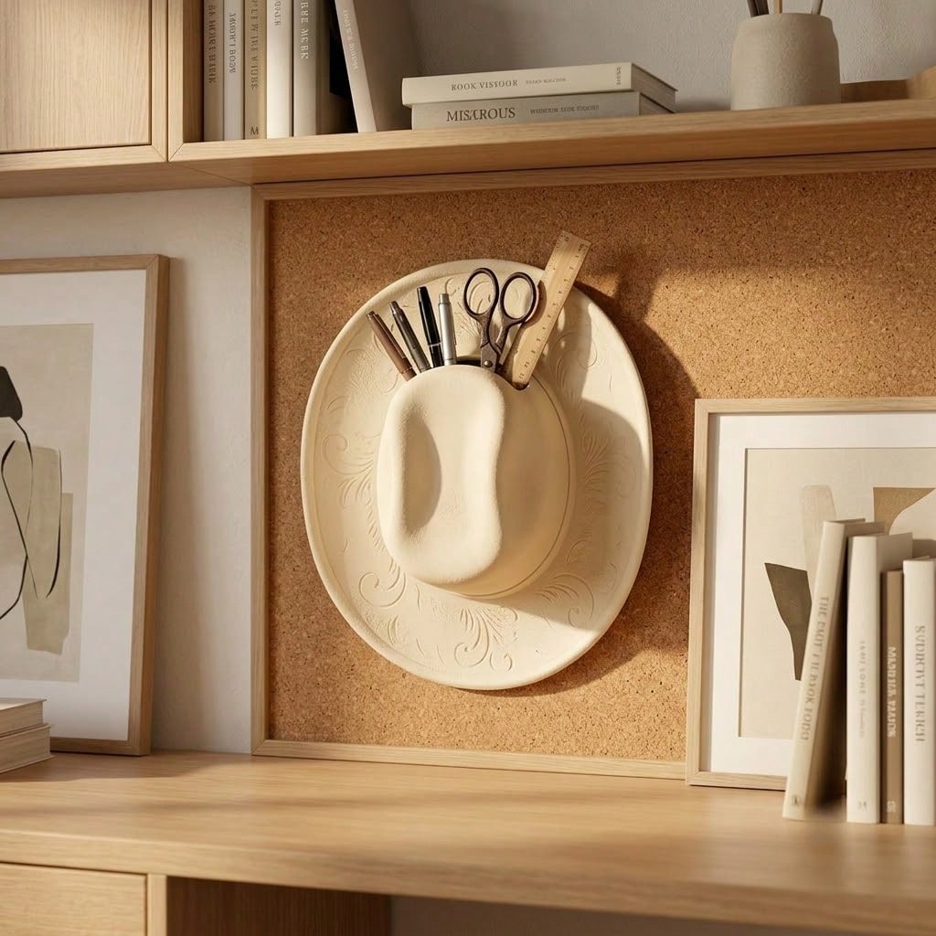 Western Cowboy Hat Wall Hanging Planter, Resin Wall Hanging Vase For Artificial Flowers, Country Farmhouse Decor, Suitable For Entryway Living Room Bohemian Southwestern Aesthetic Room Decoration