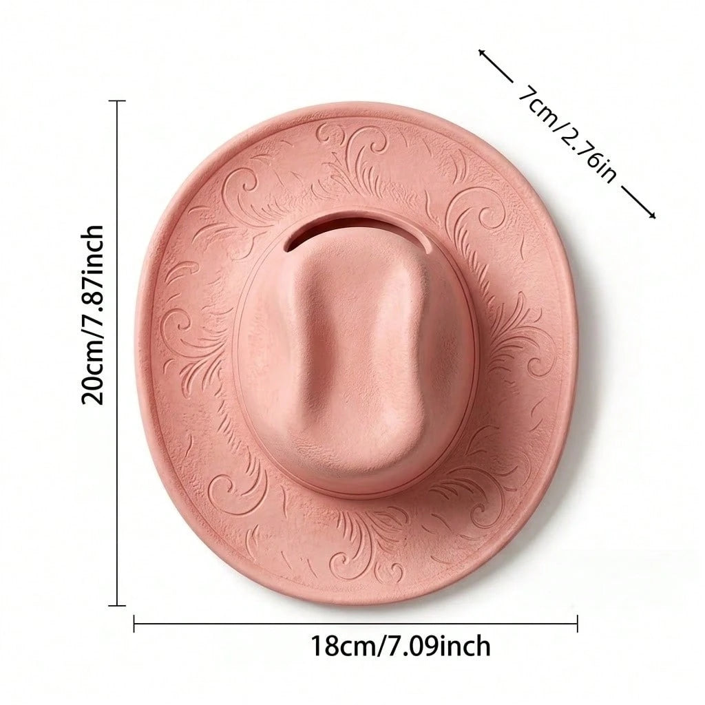 Western Cowboy Hat Wall Hanging Planter, Resin Wall Hanging Vase For Artificial Flowers, Country Farmhouse Decor, Suitable For Entryway Living Room Bohemian Southwestern Aesthetic Room Decoration