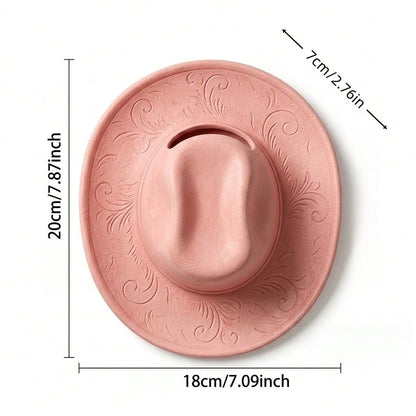 Western Cowboy Hat Wall Hanging Planter, Resin Wall Hanging Vase For Artificial Flowers, Country Farmhouse Decor, Suitable For Entryway Living Room Bohemian Southwestern Aesthetic Room Decoration