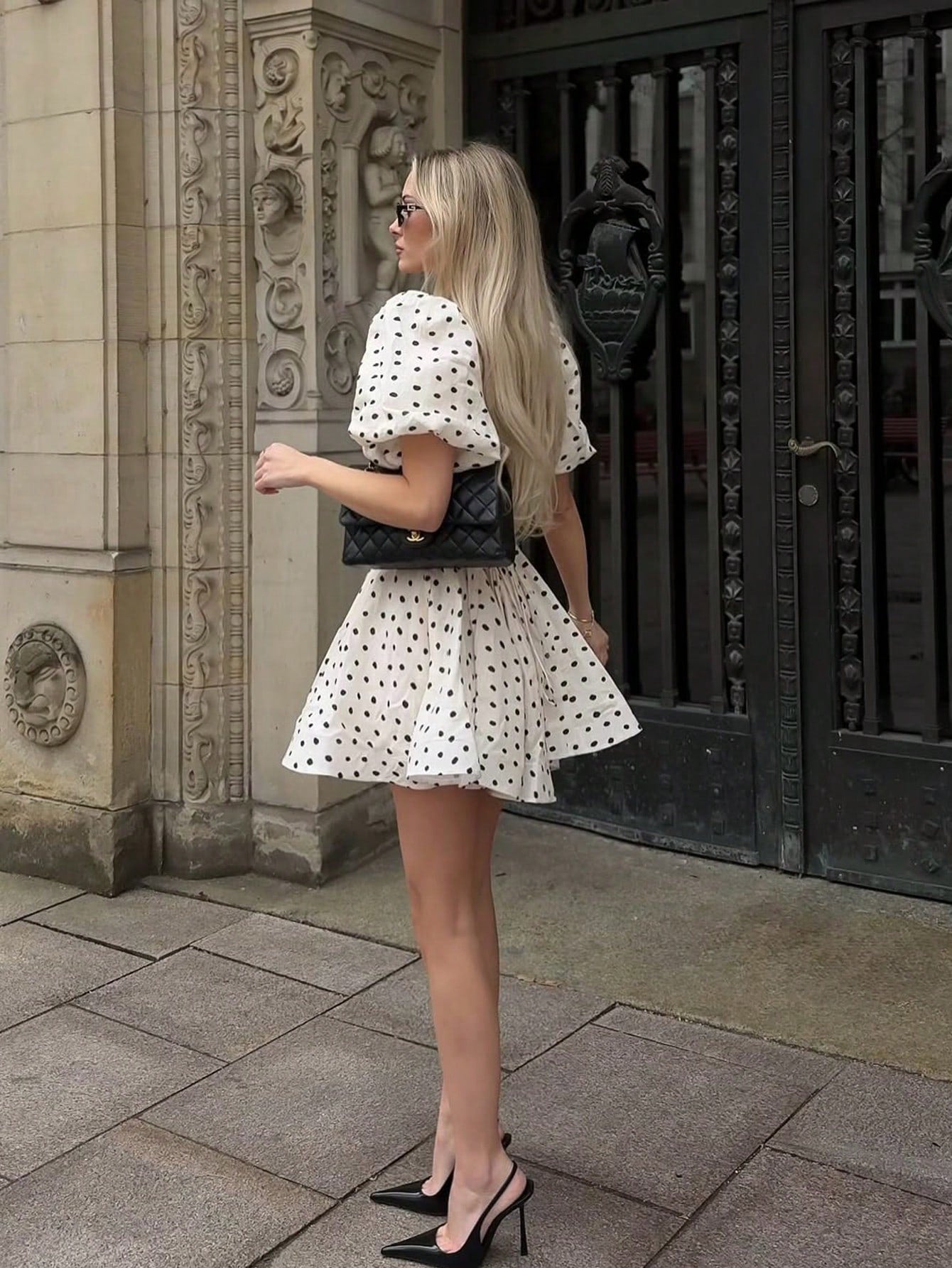 White Polka Dot Mini Dress, Back Adjustable Strap, Cute Summer Dress, Graduation Party, Wedding, Beach Vacation Elegant