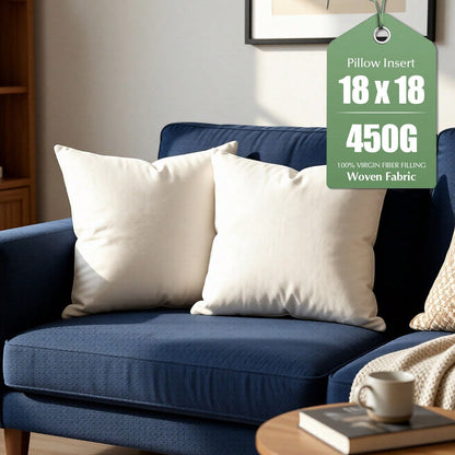 White Square Pillow Set Of 4-Sofa Pillow, Soft Fabric, Suitable For Bed Or Sofa Use-Bedding, Home Decoration, Dormitory Sleep Protection, Daily Use, Simple Appearance, Can Be Patted Or Dried At Low Te