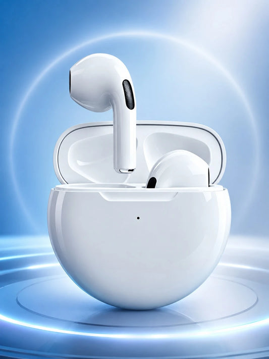 Wireless Earbuds, Pro6 Wireless Bluetooth Earphones With Microphone And Noise Cancellation, Suitable For Smartphones, Pro6 Wireless Earbuds, Minimalist Couple In-Ear Music Earphones, Sports Mini Earbu