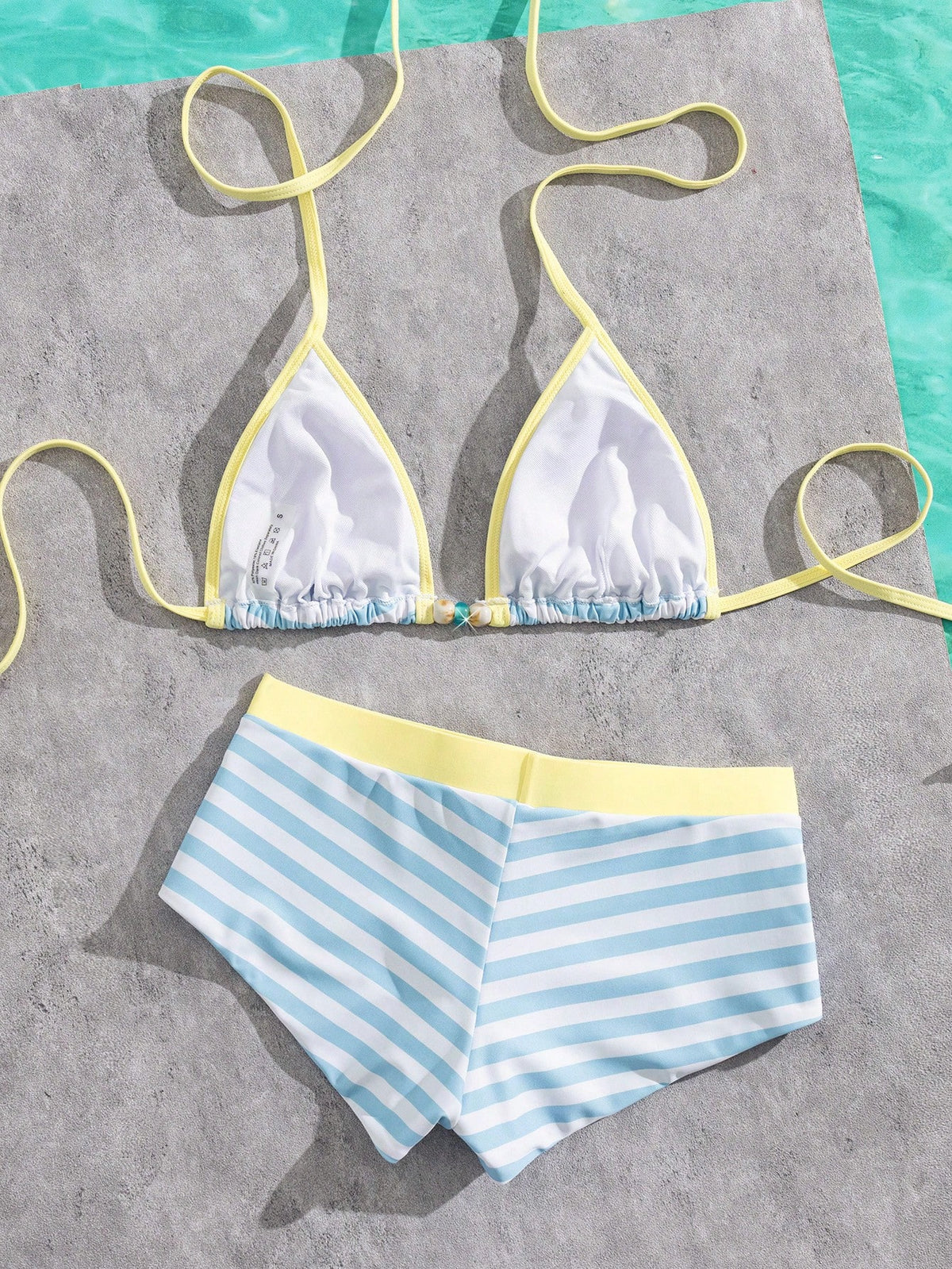 Women's Bikini Swimsuit, Vintage Yellow Polka Dot Print Retro Swimsuit Set, Suitable For Outings, Y2K Style, Streetwear, Vacation, Summer Beach/Back To School
