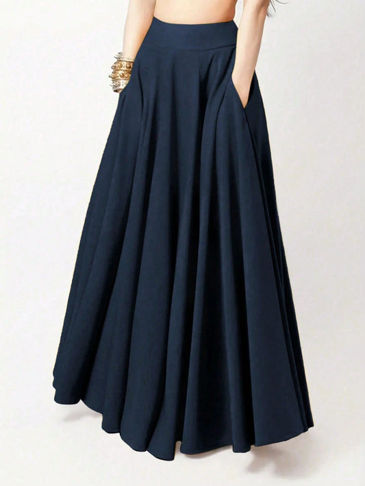 Women's Casual Solid Color Skirt, Summer Spring