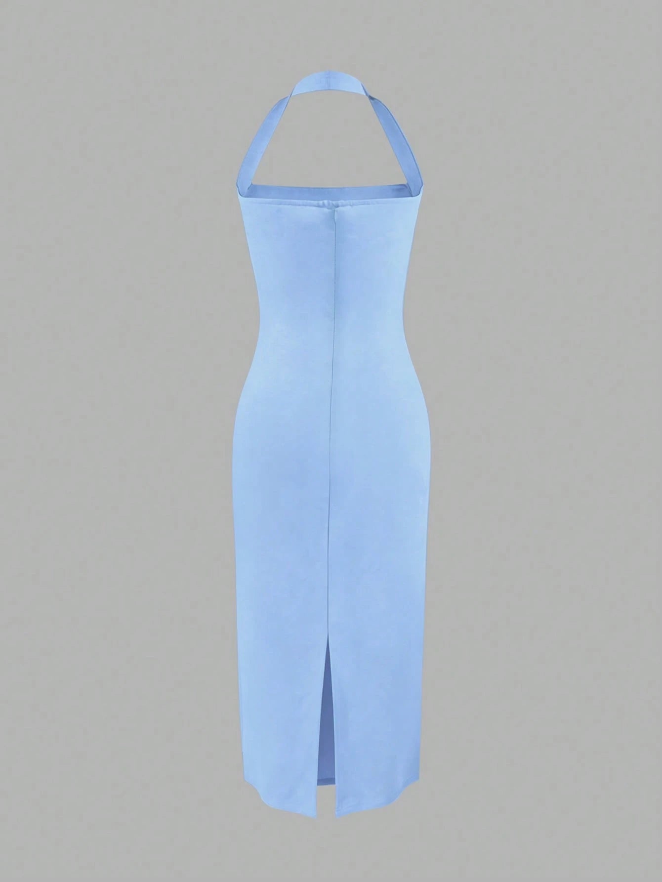 Women's Elegant Solid Color Mid-Length Dress, Suitable For Vacation, Daily Gathering, Dating And Other Occasions Summer