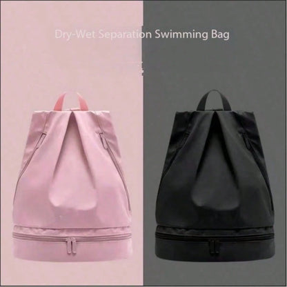 Women's Large Capacity Waterproof Sports Backpack With Dry & Wet Separation For Swimming, Fitness, Yoga And Storage