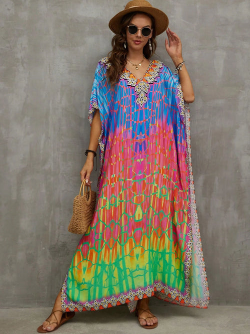 Women's Plus Size Flowing Caftan Dresses, Beach Cover-Up Essentials