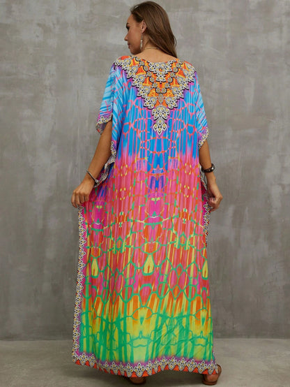 Women's Plus Size Flowing Caftan Dresses, Beach Cover-Up Essentials
