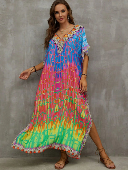 Women's Plus Size Flowing Caftan Dresses, Beach Cover-Up Essentials