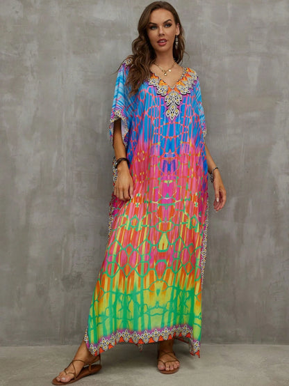 Women's Plus Size Flowing Caftan Dresses, Beach Cover-Up Essentials