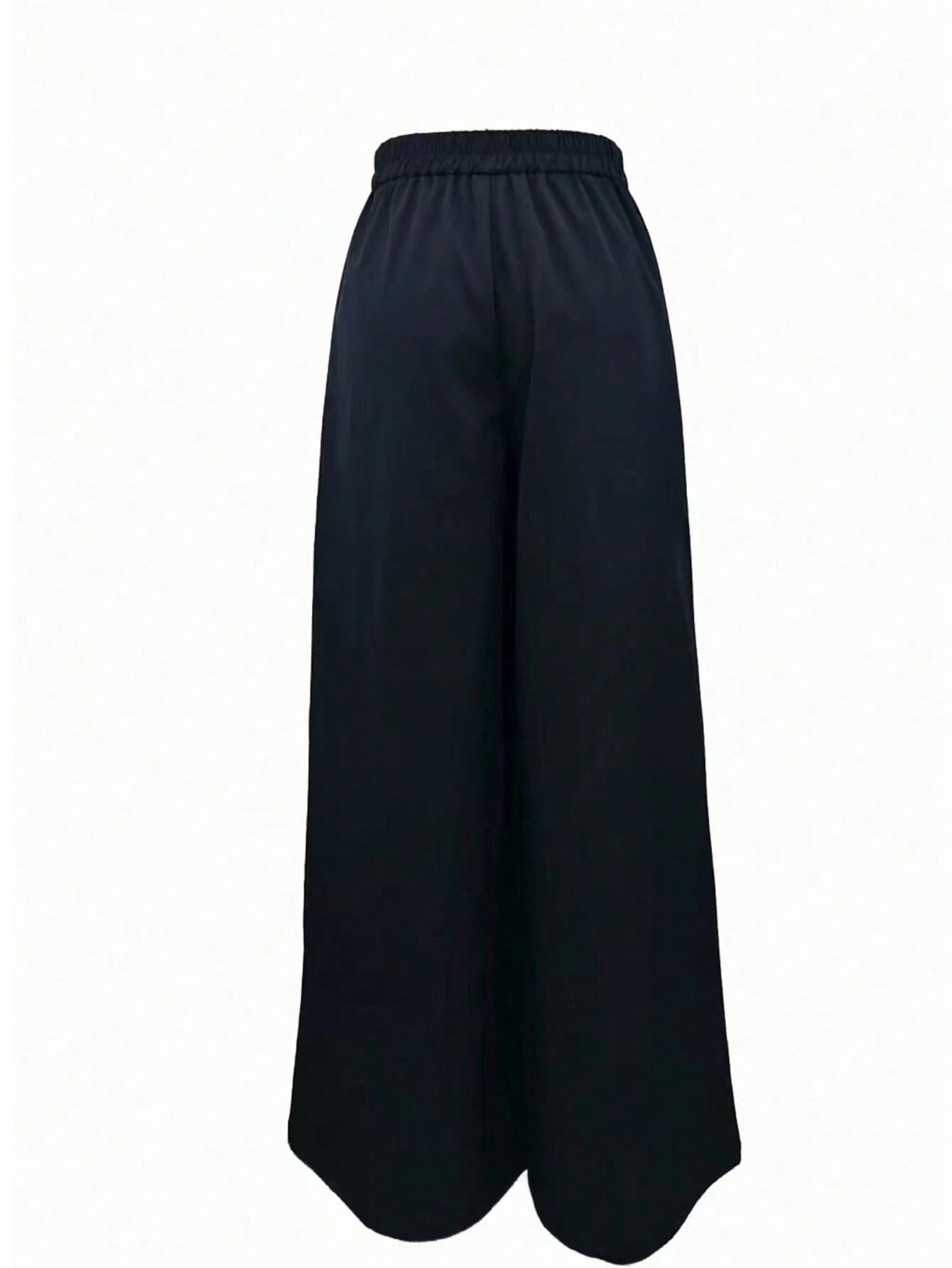 Women's Premium Loose Casual Floor-Length Wide Leg Pants For Autumn Commute Black