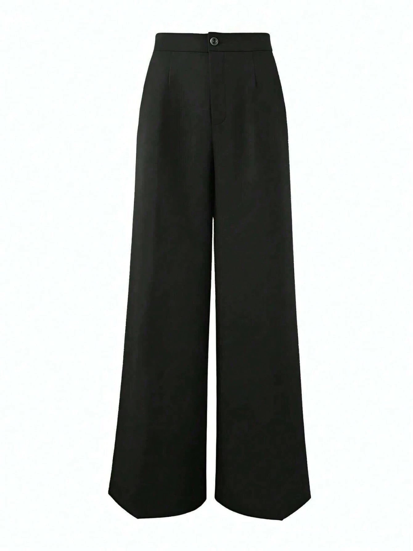Women's Premium Loose Casual Floor-Length Wide Leg Pants For Autumn Commute Black