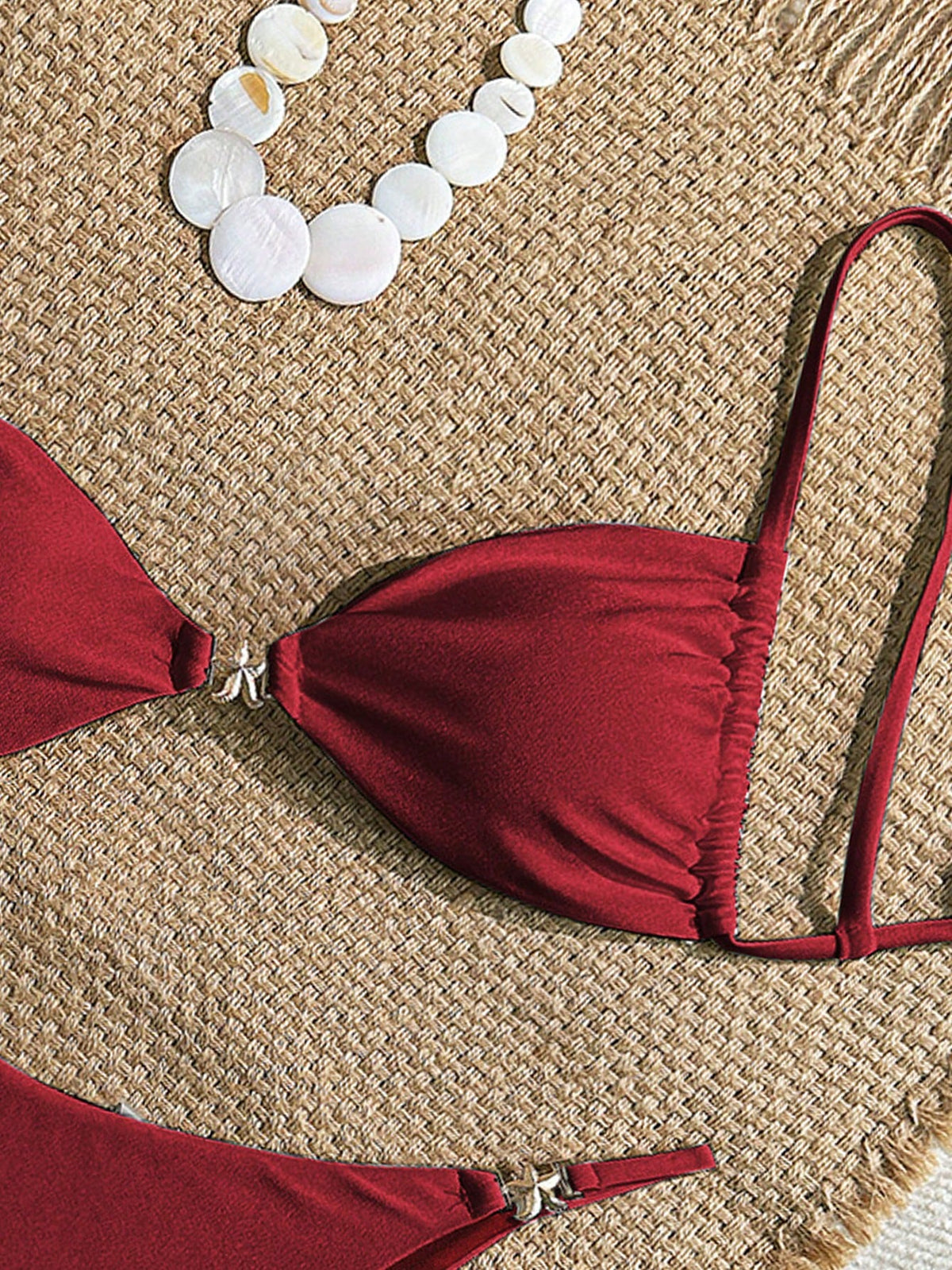 Women's Sexy Bikini 2 Pieces Set, With Glossy Accessories And Special Fabric Vacation Casual Beach Summer