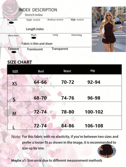 Women's Solid Color Built-In Safety Shorts Woven Double-Layer Waist Ruched Sexy Elegant Elegant Fashion Resort Super Mini Dress Summer