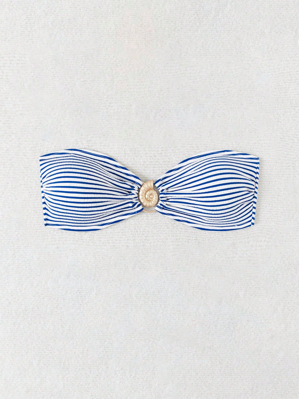 Women's Summer Beach Striped Tie-Up Bikini Top, European And American Popular Swimwear Vacation