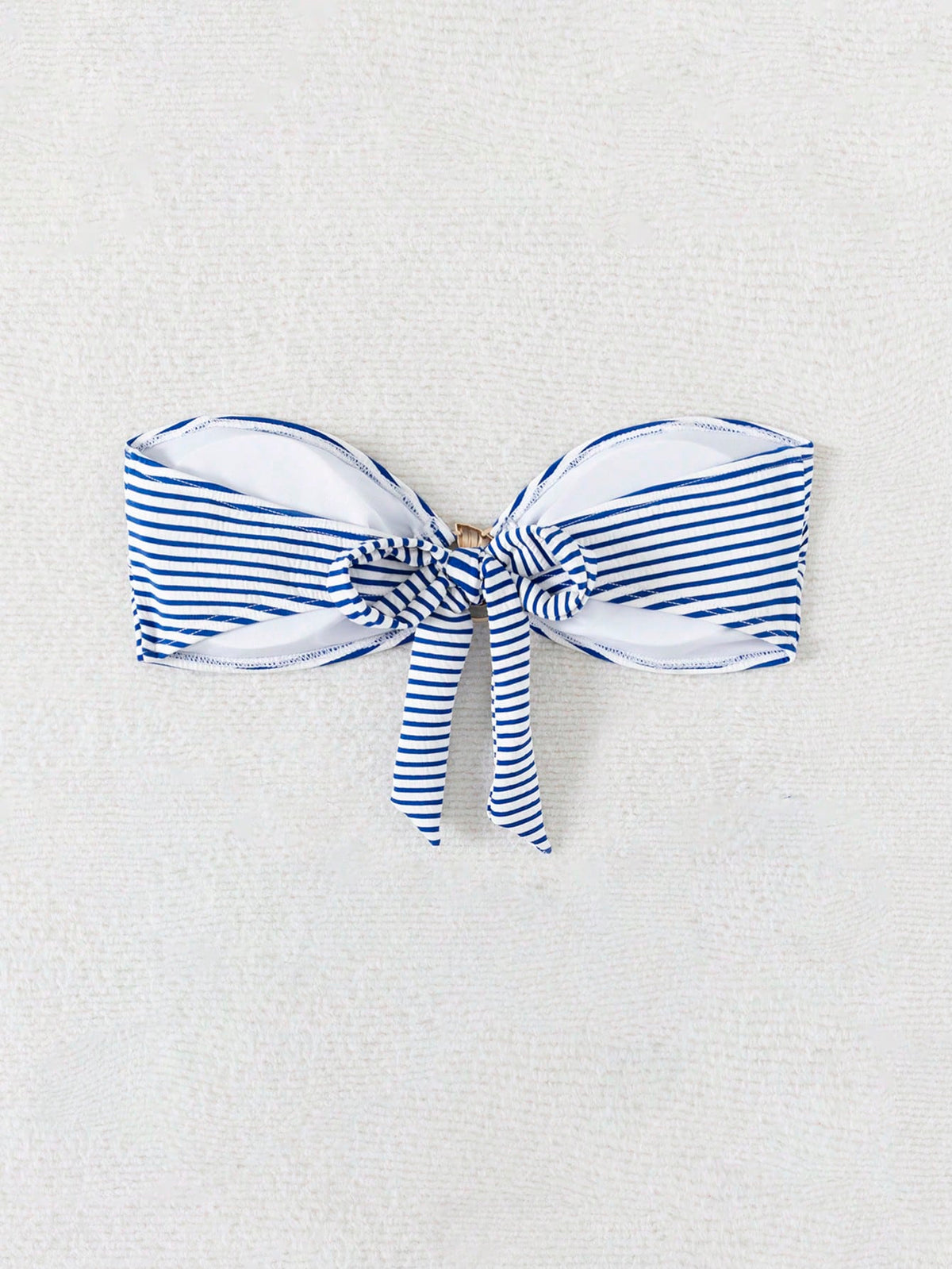 Women's Summer Beach Striped Tie-Up Bikini Top, European And American Popular Swimwear Vacation