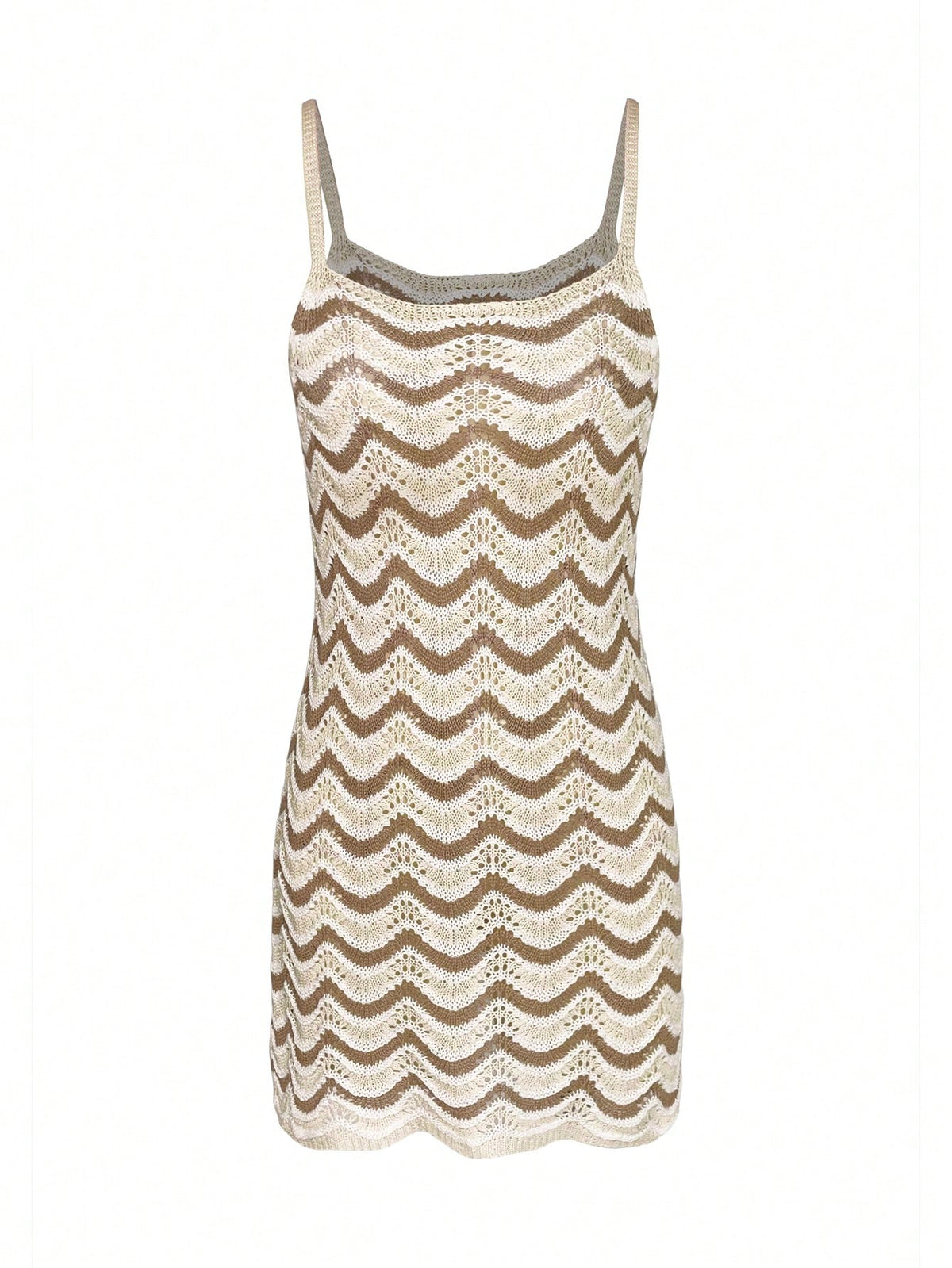 Women's Summer Bohemian Ombre Hollow-Out Sexy Sheer Cover-Up Camisole Mini Dress Vacation Beach