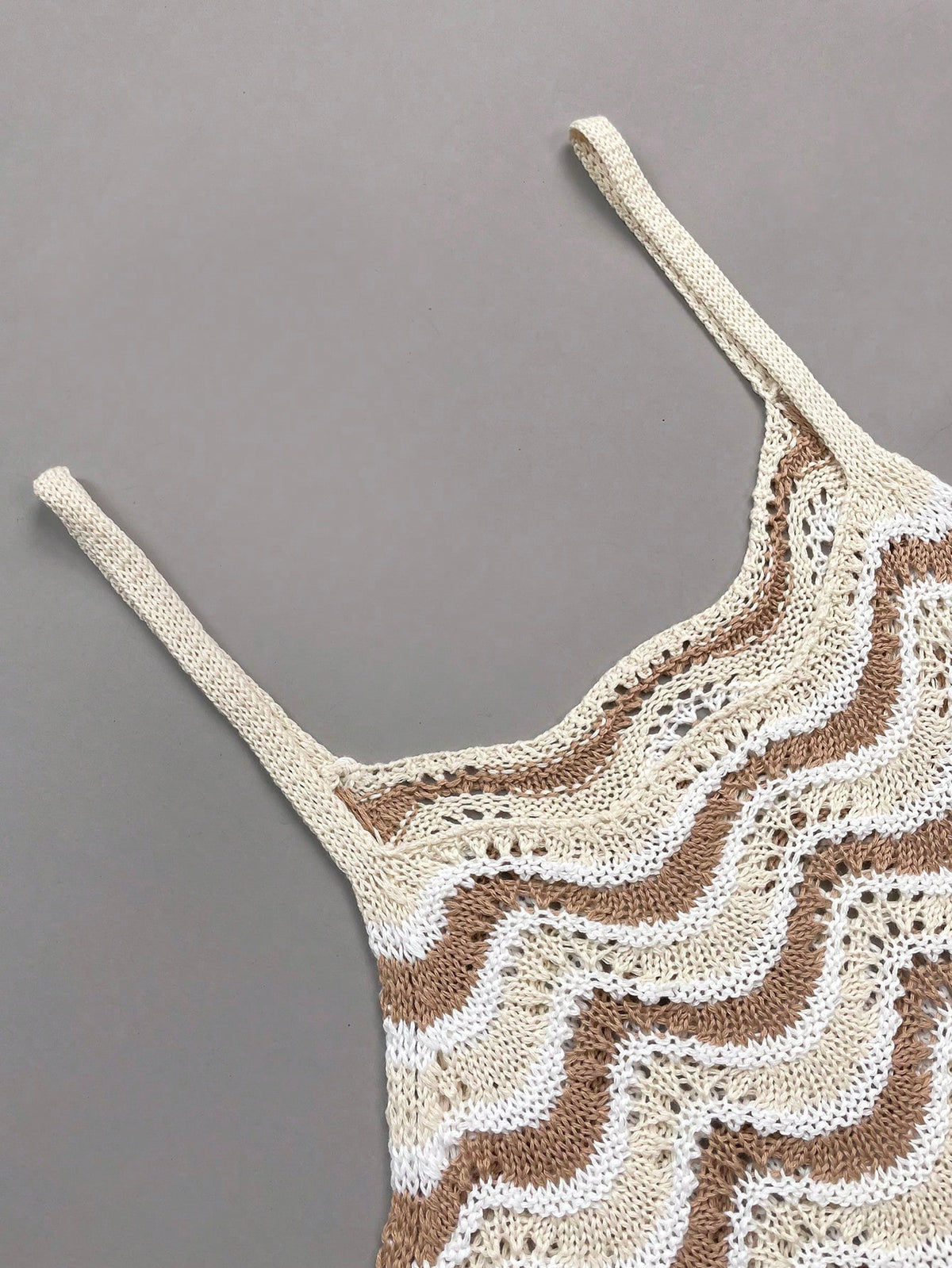 Women's Summer Bohemian Ombre Hollow-Out Sexy Sheer Cover-Up Camisole Mini Dress Vacation Beach