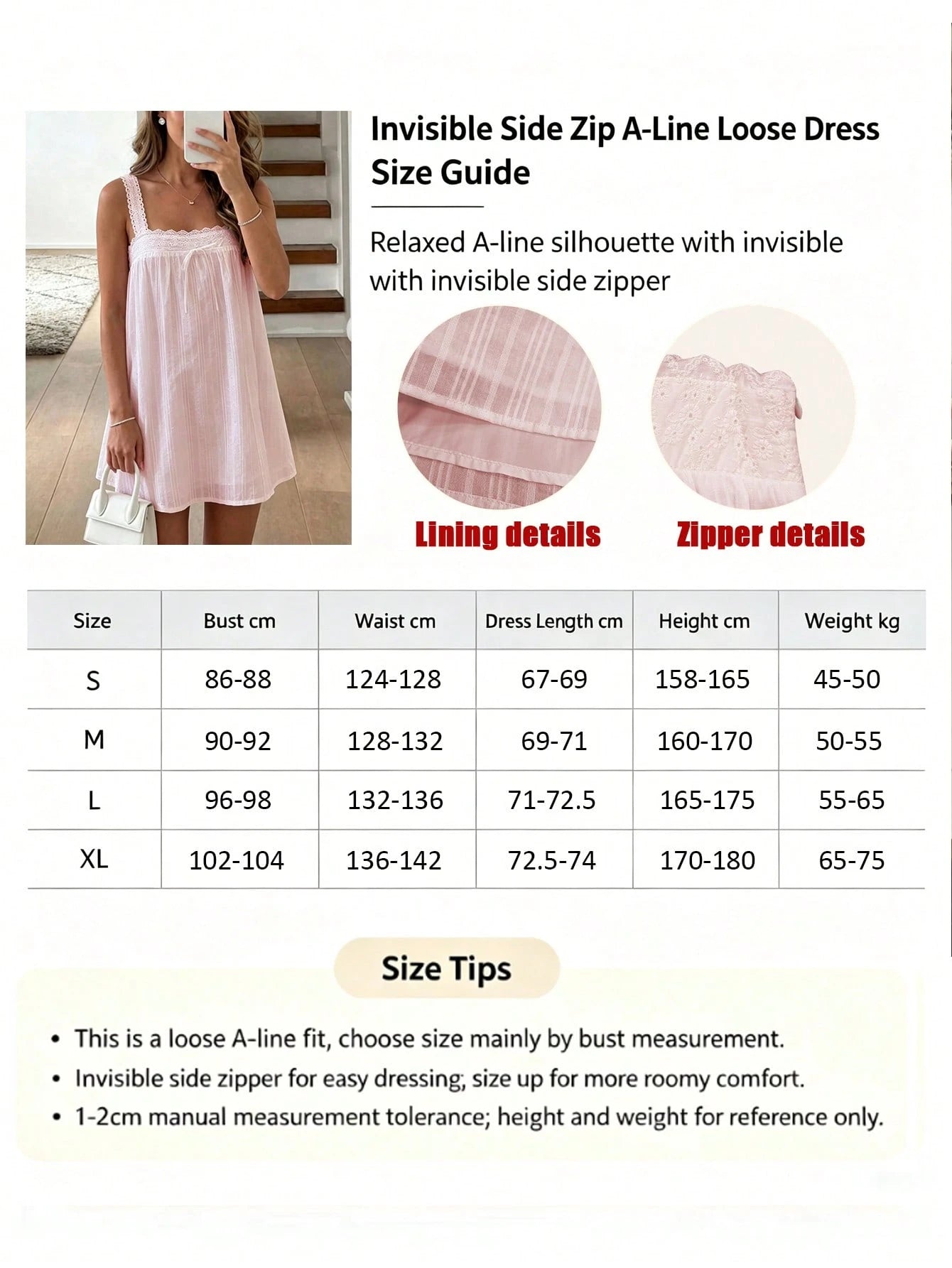 Women's Summer Casual Spaghetti Strap Dress, Suitable For Vacation Beach Casual Wear Elegant Pink