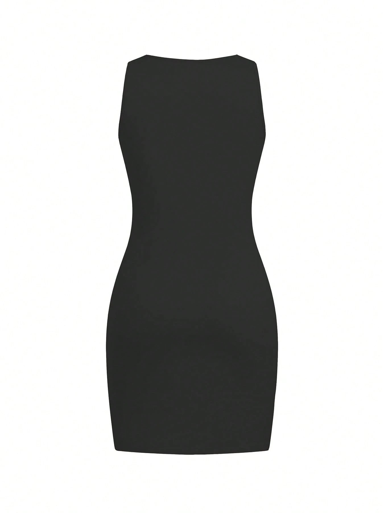 Women Summer Casual Plain Sleeveless T-Shirt And Dress, Slim Fit Tank Top And Form-Fitting Dress, Beach/Holiday Outfit Party Elegant