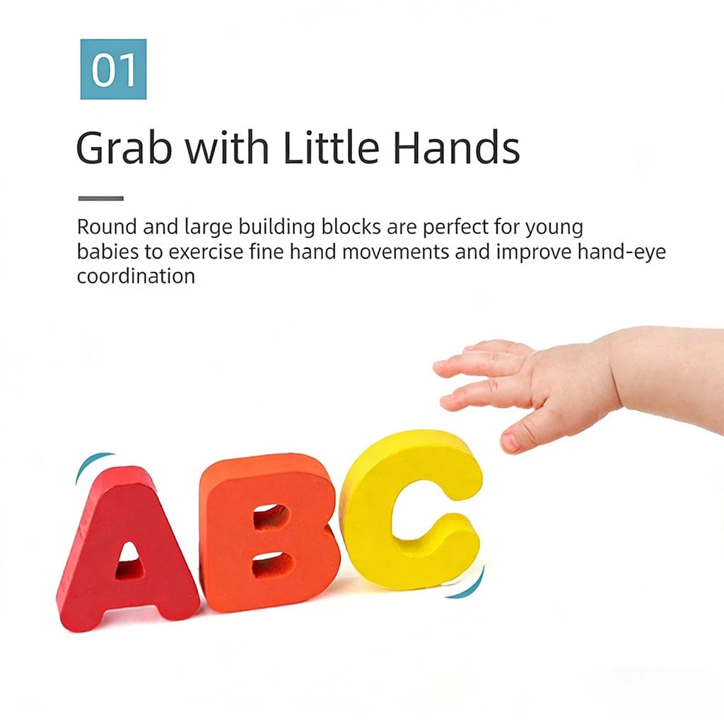 Wooden 4-In-1 Educational Puzzle Board For Kids- Numbers, Letters & Shapes Learning Toy- Early Childhood Development Montessori Activity Set