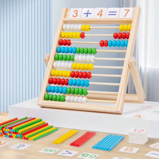 Wooden Multifunctional Calculating Frame, Innovative Educational Math Tool, Fun Abacus To Help Kids Love Math And Unlock The Door Of Wisdom