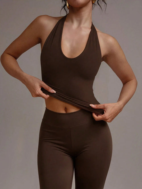 XLLAIS Sexy Backless Camisole, Fashionable U-Neck Elastic Casual Fitted Women Tank Top Summer, Y2K Aesthetic