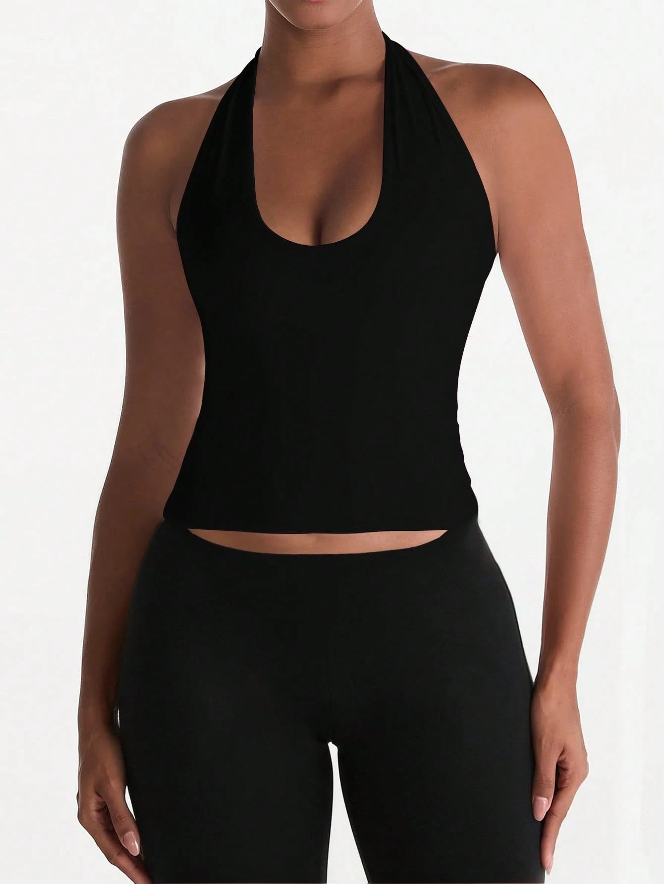 XLLAIS Sexy Backless Camisole, Fashionable U-Neck Elastic Casual Fitted Women Tank Top Summer, Y2K Aesthetic