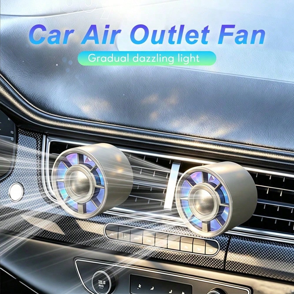 YAIUZGOO Portable USB Car Vent Fan With Hook Clip – 360° Rotatable Mini Cooling Fan For SUV, Truck, Van & RV, Powerful Quiet Airflow, No Battery Needed, Summer Car Accessories Gift