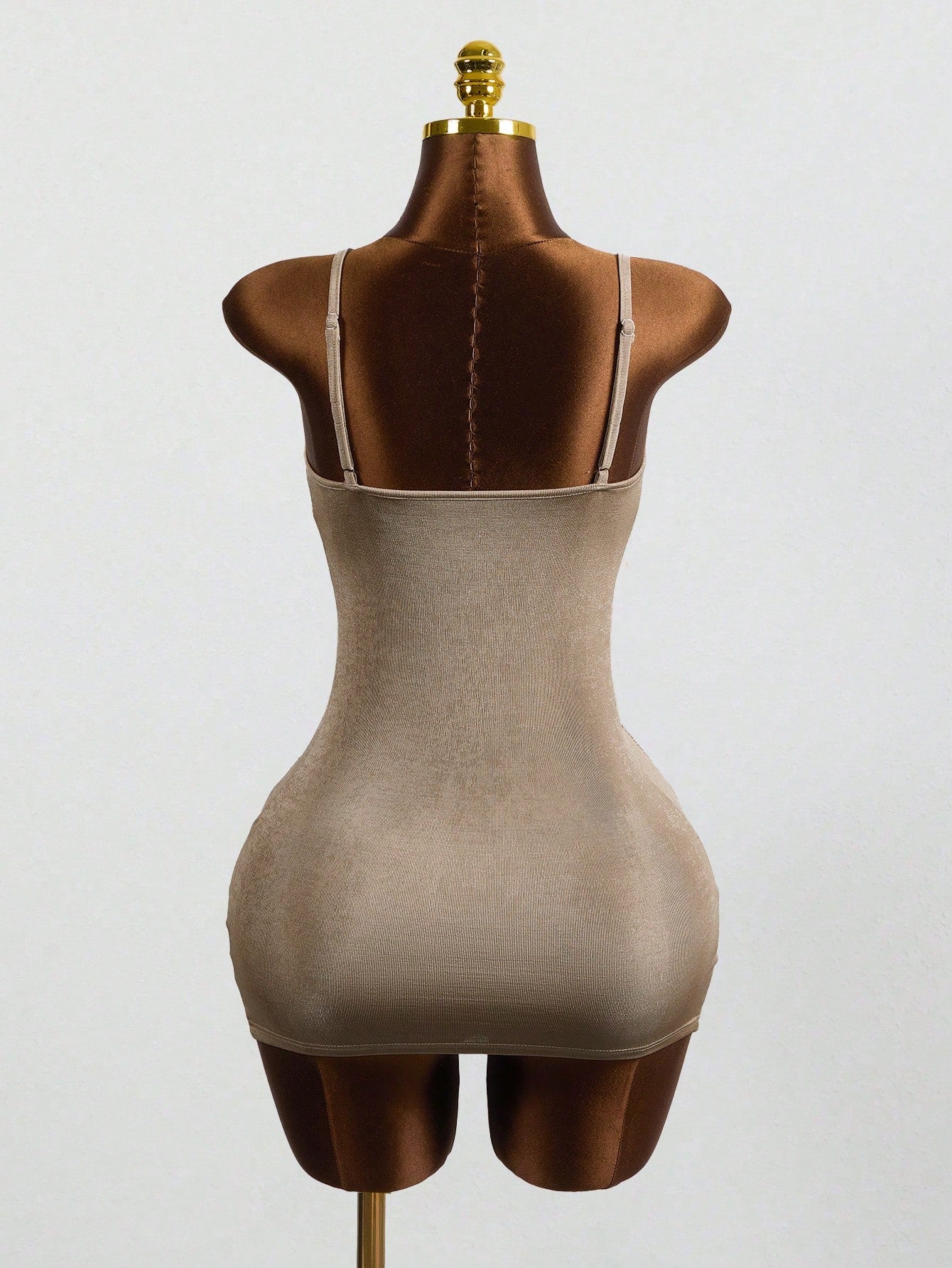 Zestiva Women Summer Elegant Khaki Spaghetti Strap Dress,Casual Sommer Rave Outfit,N One Vacation Beach,Music Festival Party Club Gathering,Holiday Dress